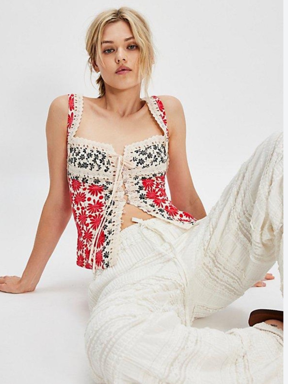 Love Me Not Printed Tank
NWOT
Free People
Color- Red - Picture 5 of 6